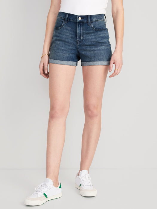 Mid-Rise Wow Jean Shorts for Women -- 3-inch inseam