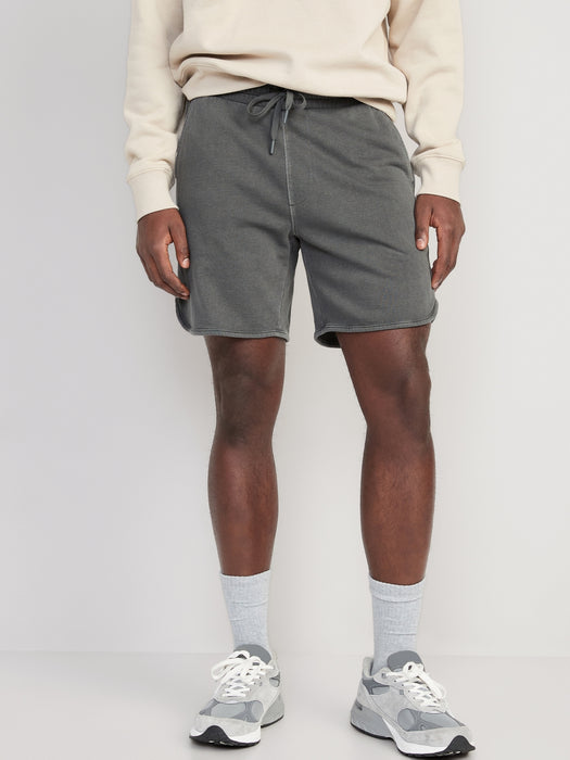 French Terry Dolphin-Hem Sweat Shorts for Men -- 7-inch inseam