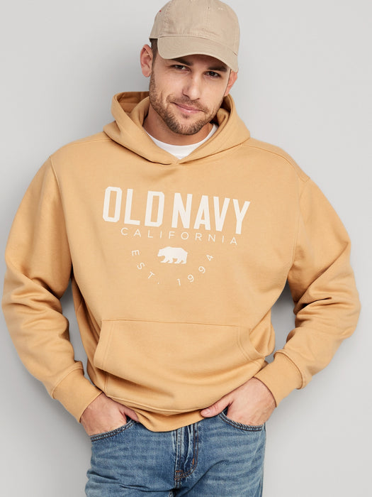 Logo-Graphic Pullover Hoodie for Men