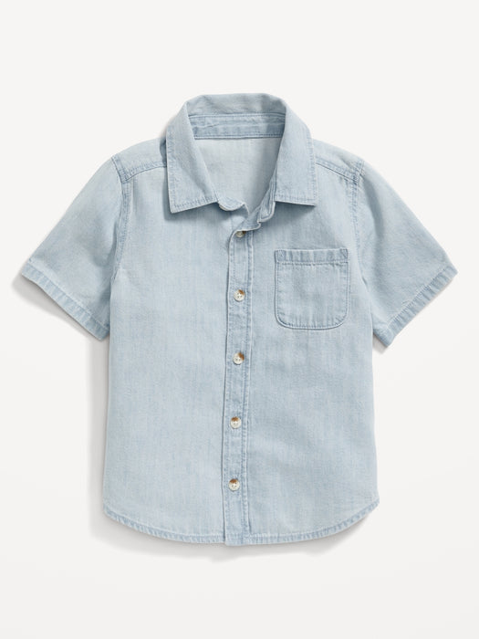 Pocket Jean Camp Shirt for Toddler Boys