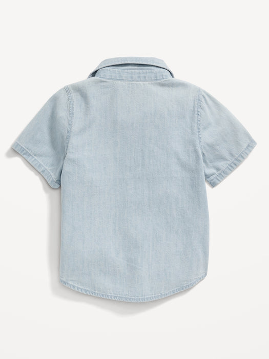 Pocket Jean Camp Shirt for Toddler Boys