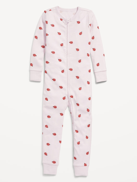 Unisex 2-Way-Zip Printed Pajama One-Piece for Toddler & Baby