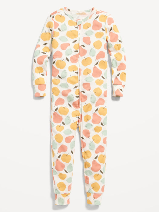 Unisex 2-Way-Zip Printed Pajama One-Piece for Toddler & Baby