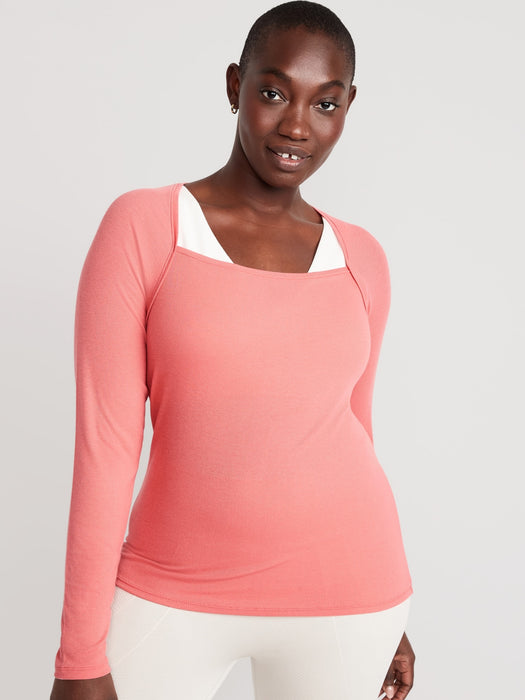 UltraLite Rib-Knit Bolero Top for Women