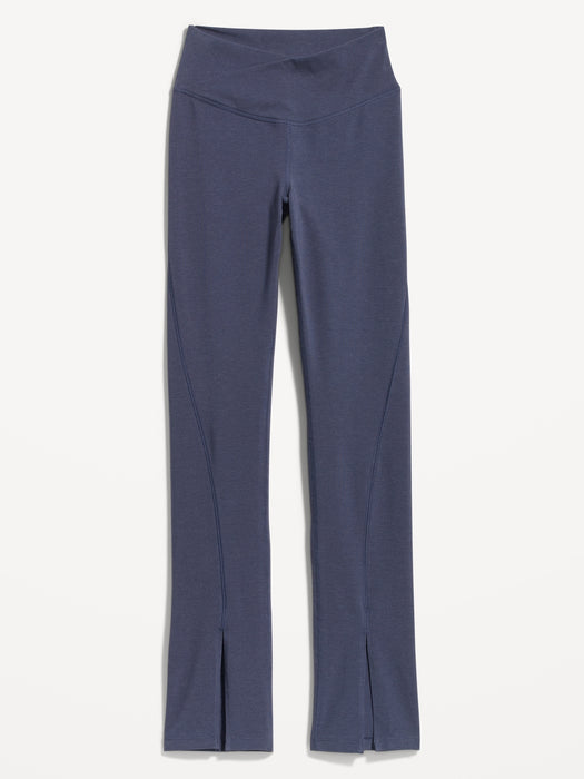 Extra High-Waisted PowerChill Cross-Front Split-Hem Leggings for Women