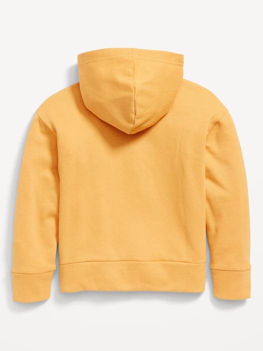 Gender-Neutral Embroidered-Graphic Pullover Hoodie for Kids