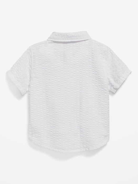 Short-Sleeve Textured-Seersucker Camp Shirt for Baby