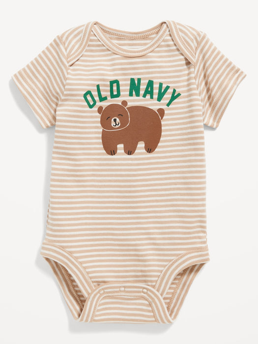 Unisex Short-Sleeve Logo-Graphic Bodysuit for Baby