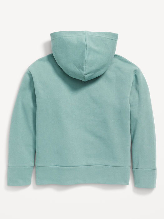 Gender-Neutral Embroidered-Graphic Pullover Hoodie for Kids