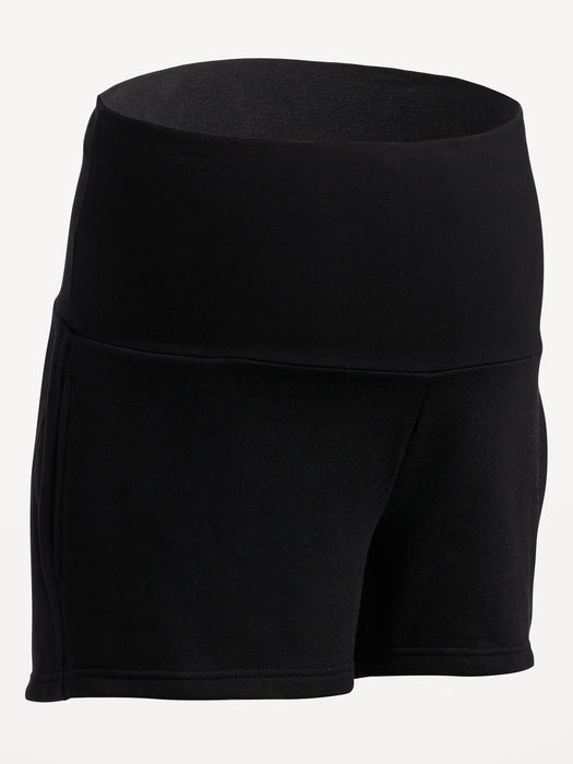 Maternity Foldover-Waist Shorts -- 3-inch inseam