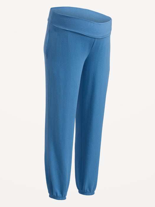 Maternity Rollover-Waist Jogger Sweatpants