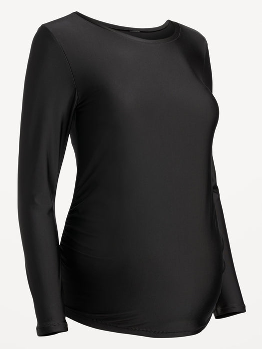 Maternity Long-Sleeve Rashguard Swim Top