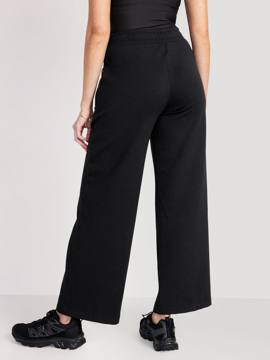 High-Waisted Dynamic Fleece Wide-Leg Pants for Women