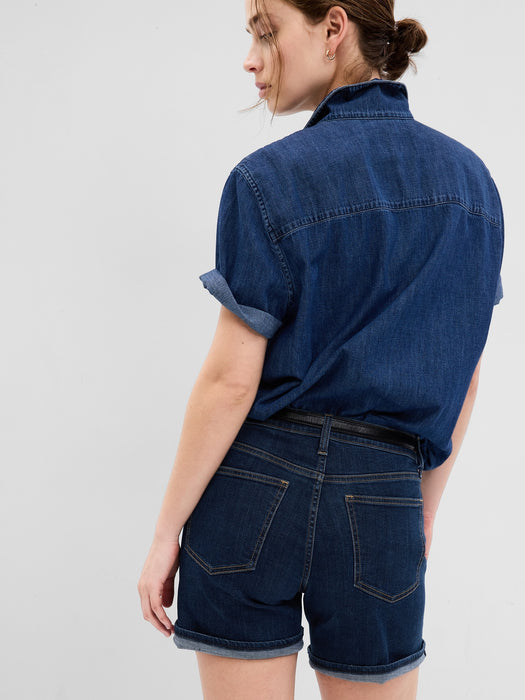 5" Mid Rise Girlfriend Shorts