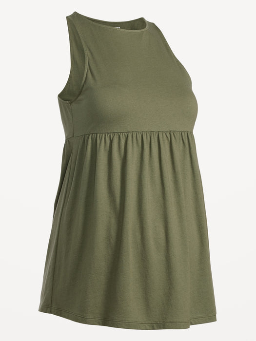 Maternity EveryWear Sleeveless Jersey Peplum Top