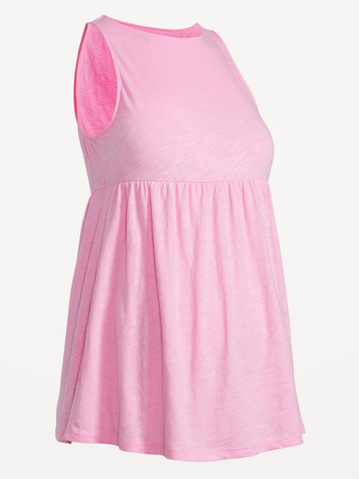 Maternity EveryWear Sleeveless Slub-Knit Peplum Top