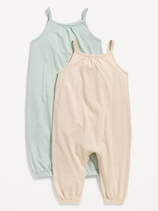 Sleeveless Jersey-Knit Jumpsuit 2-Pack for Baby