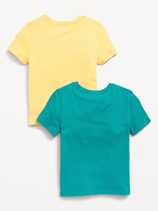 2-Pack Unisex Short-Sleeve Graphic T-Shirt for Toddler