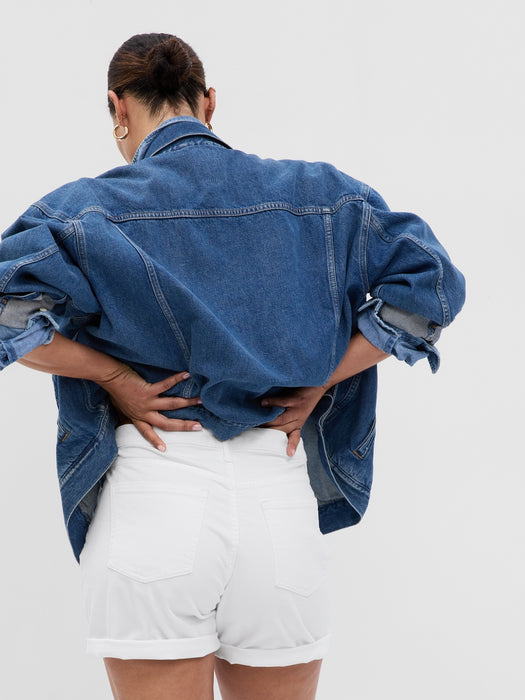 5” Mid Rise Girlfriend Denim Shorts