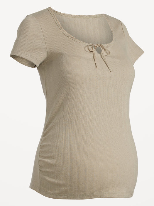 Maternity Pointelle-Knit Top