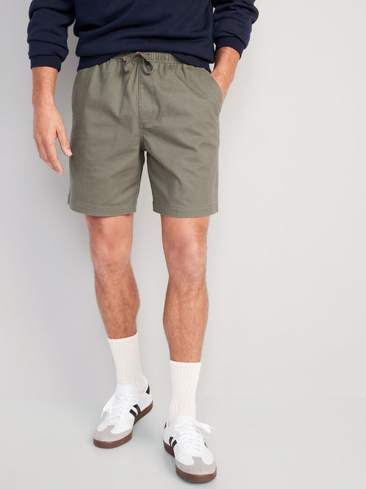 Pull-On Chino Jogger Shorts for Men -- 7-inch inseam
