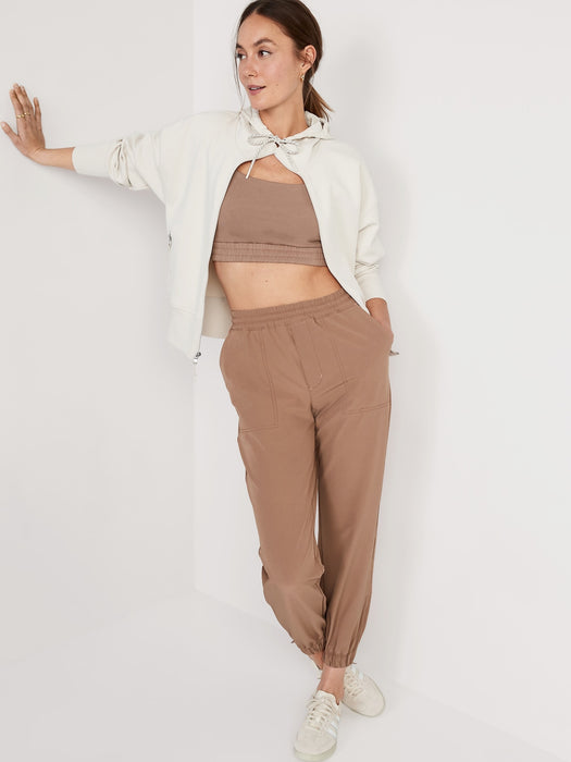 High-Waisted All-Seasons StretchTech Water-Repellent Jogger Pants for Women