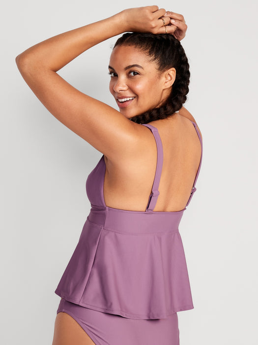 V-Neck Swing Tankini Swim Top for Women