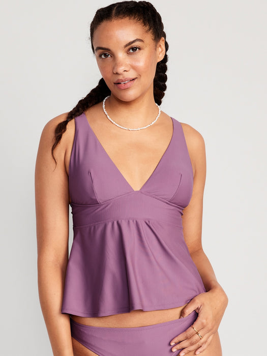 V-Neck Swing Tankini Swim Top for Women
