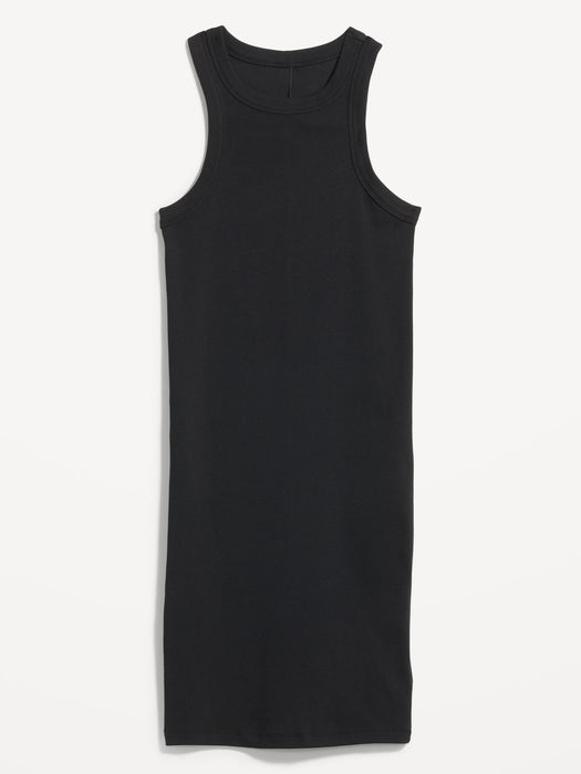 Fitted Sleeveless Rib-Knit Mini Dress for Women