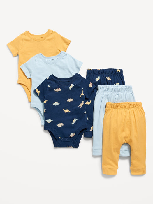 Unisex Bodysuits & Pants Stock-Up 6-Pack for Baby