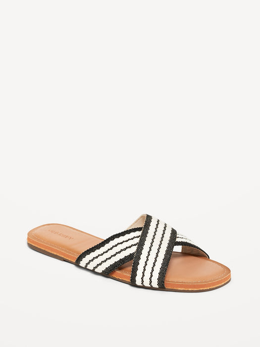 Woven Cross-Strap Sandals for Women