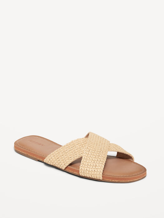 Woven Cross-Strap Sandals for Women