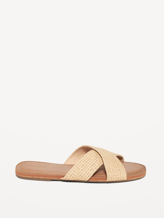 Woven Cross-Strap Sandals for Women