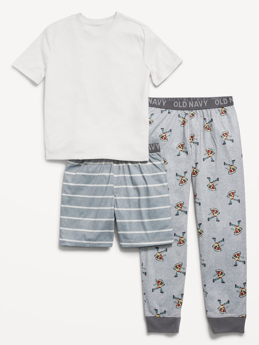 3-Piece Printed Pajama Set for Boys