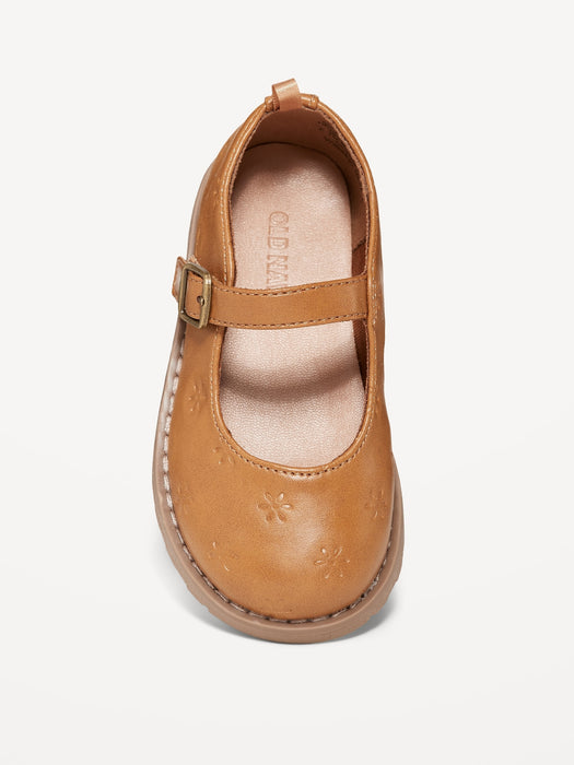 Faux-Leather Mary-Jane Shoes for Toddler Girls