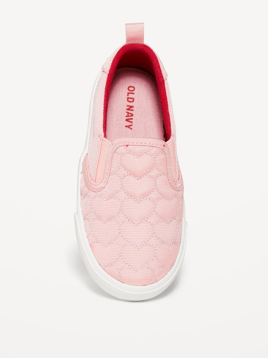 Textured Hearts Slip-On Sneakers for Toddler Girls