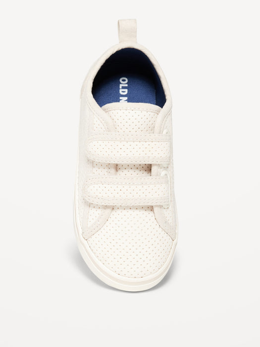 Unisex Perforated Faux-Suede Double-Strap Sneakers for Toddler