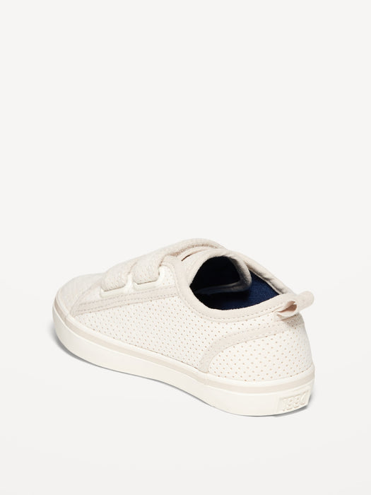 Unisex Perforated Faux-Suede Double-Strap Sneakers for Toddler