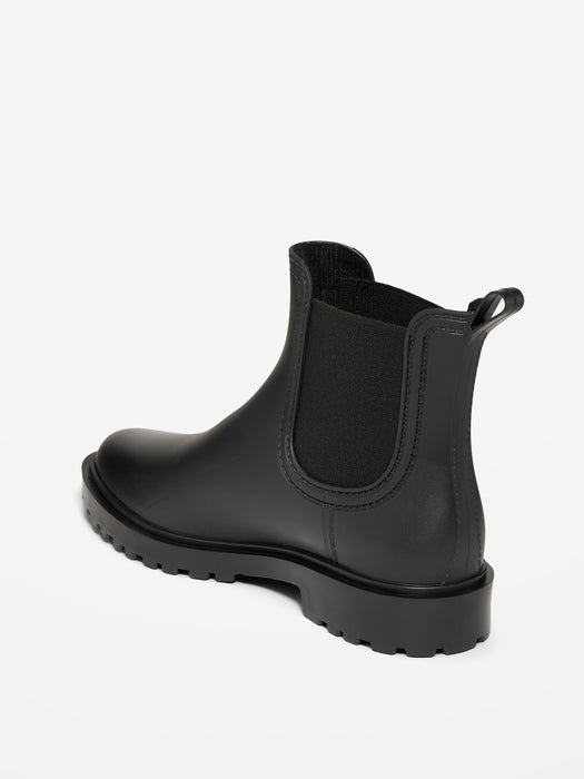 Water-Repellent Pull-On Chelsea Rain Boots for Women