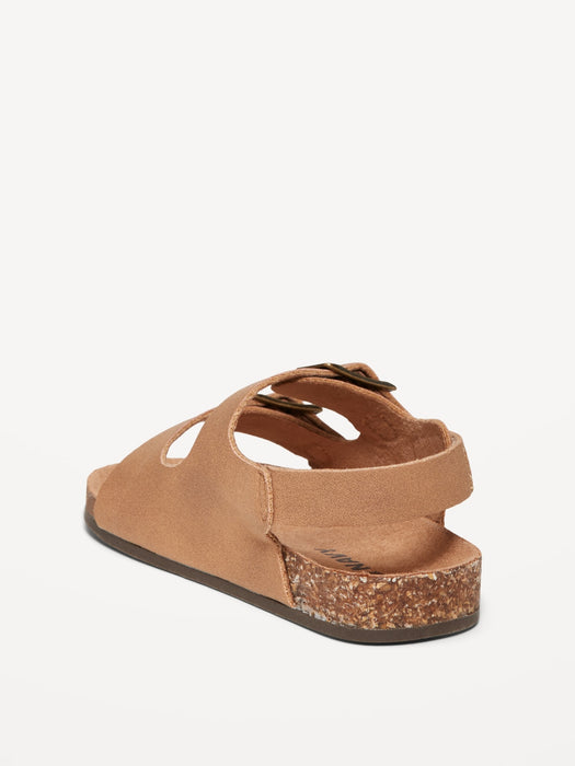 Faux-Leather Double-Buckle Sandals for Baby