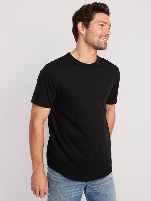 Soft-Washed Curved-Hem T-Shirt for Men