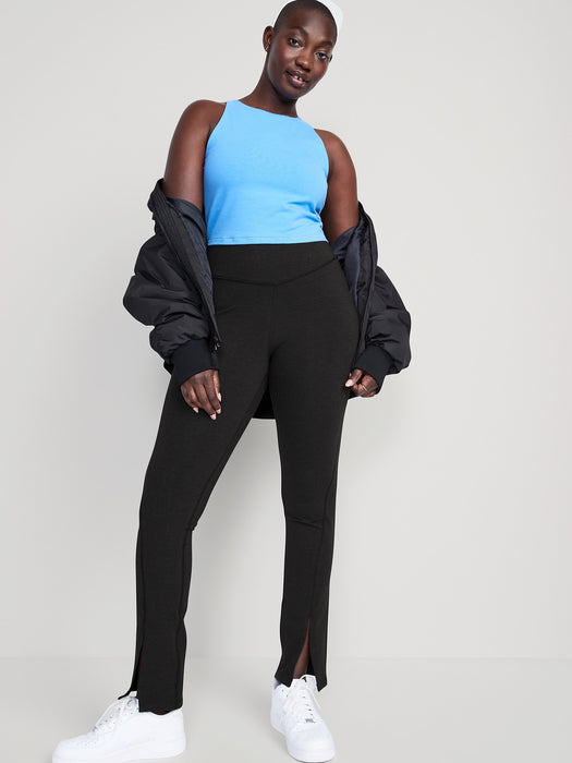 Extra High-Waisted PowerChill Cross-Front Split-Hem Leggings for Women