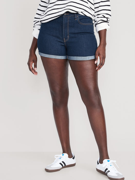 High-Waisted Wow Jean Shorts for Women -- 3-inch inseam