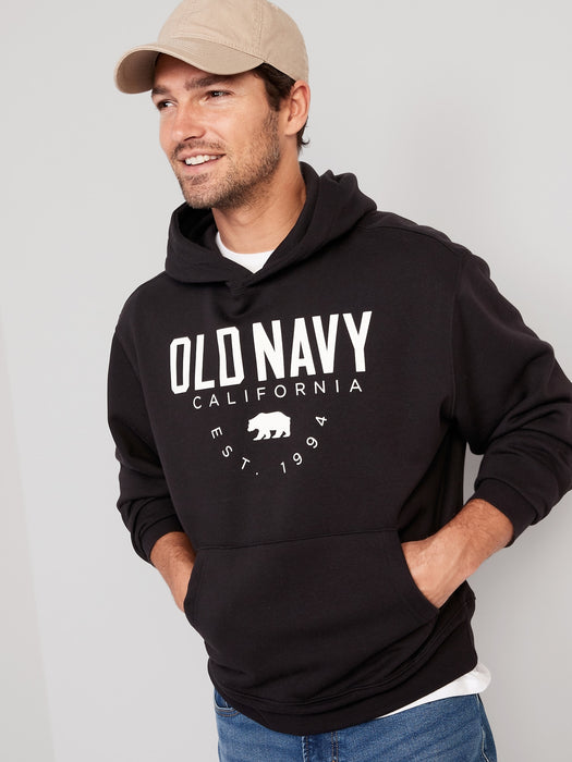 Logo-Graphic Pullover Hoodie for Men
