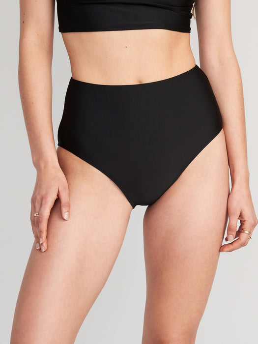 High-Waisted Classic Bikini Swim Bottoms for Women