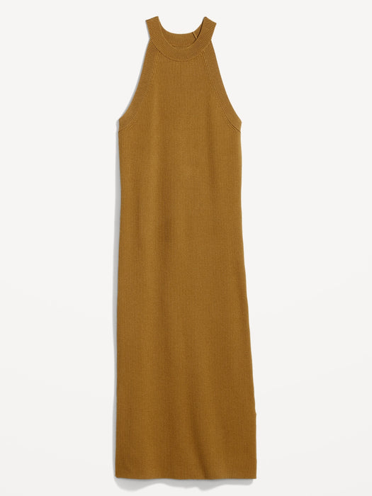 Fitted Sleeveless Rib-Knit Midi Sweater Dress for Women GAP (International) Fitted Sleeveless Rib-Knit Midi Sweater Dress for Women GAP (International)