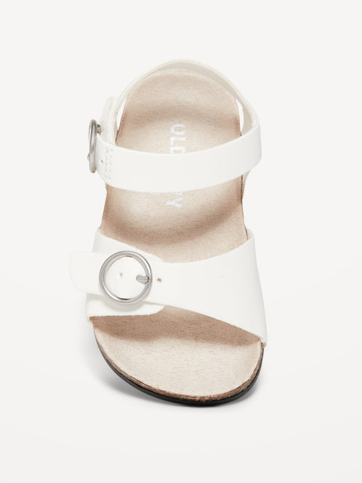 Faux-Leather Double-Buckle Sandals for Baby