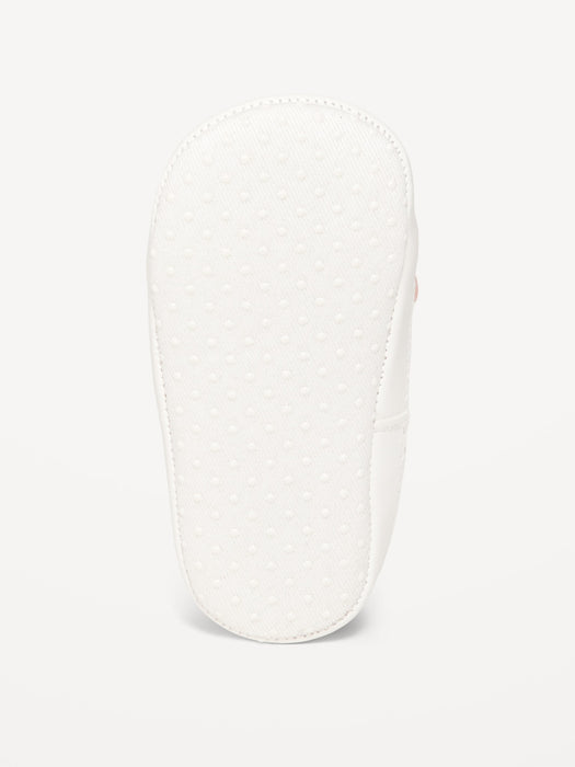 Faux-Suede Perforated Floral Sneakers for Baby