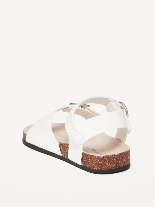 Faux-Leather Double-Buckle Sandals for Baby
