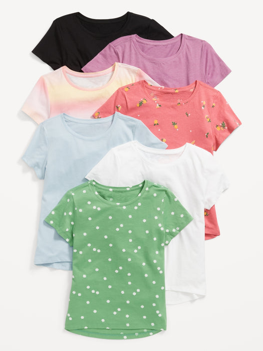Softest Printed T-Shirt 7-Pack for Girls